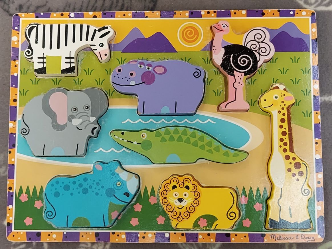 Puzzle melissa and doug safari. Układanka drewniana zwierzęta.