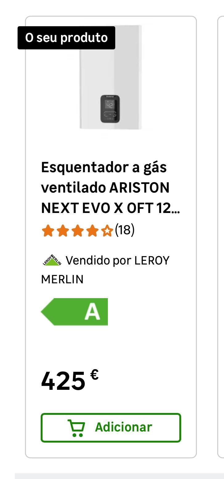 Esquentador Ariston Next Evox Oft 12L 
Com garantia até Abril 20