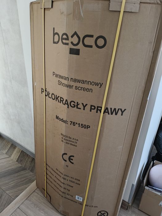 Parawan nawannowy besco półokrągły prawy