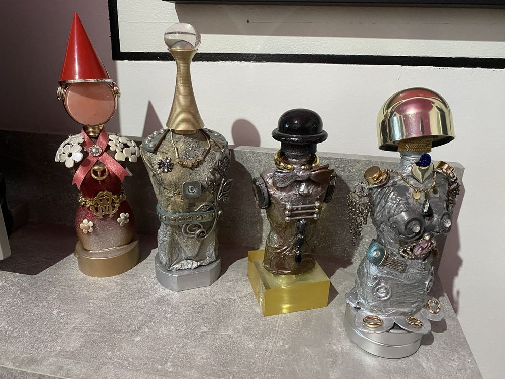 Coleção Frascos Perfume feitos à mão