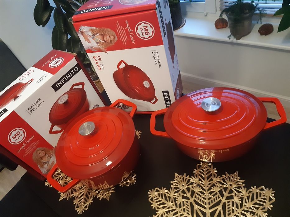 Garnki żeliwne 2 sztuki/przesyłka 1zł