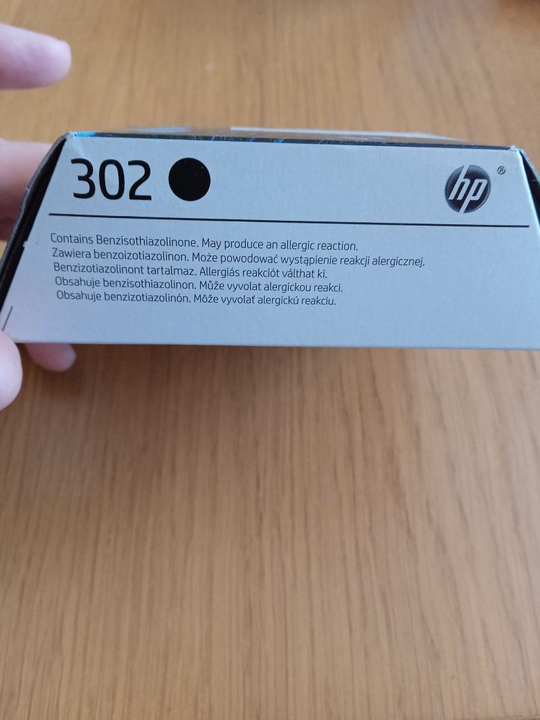 Tusz czarny HP 302 nowy długa data