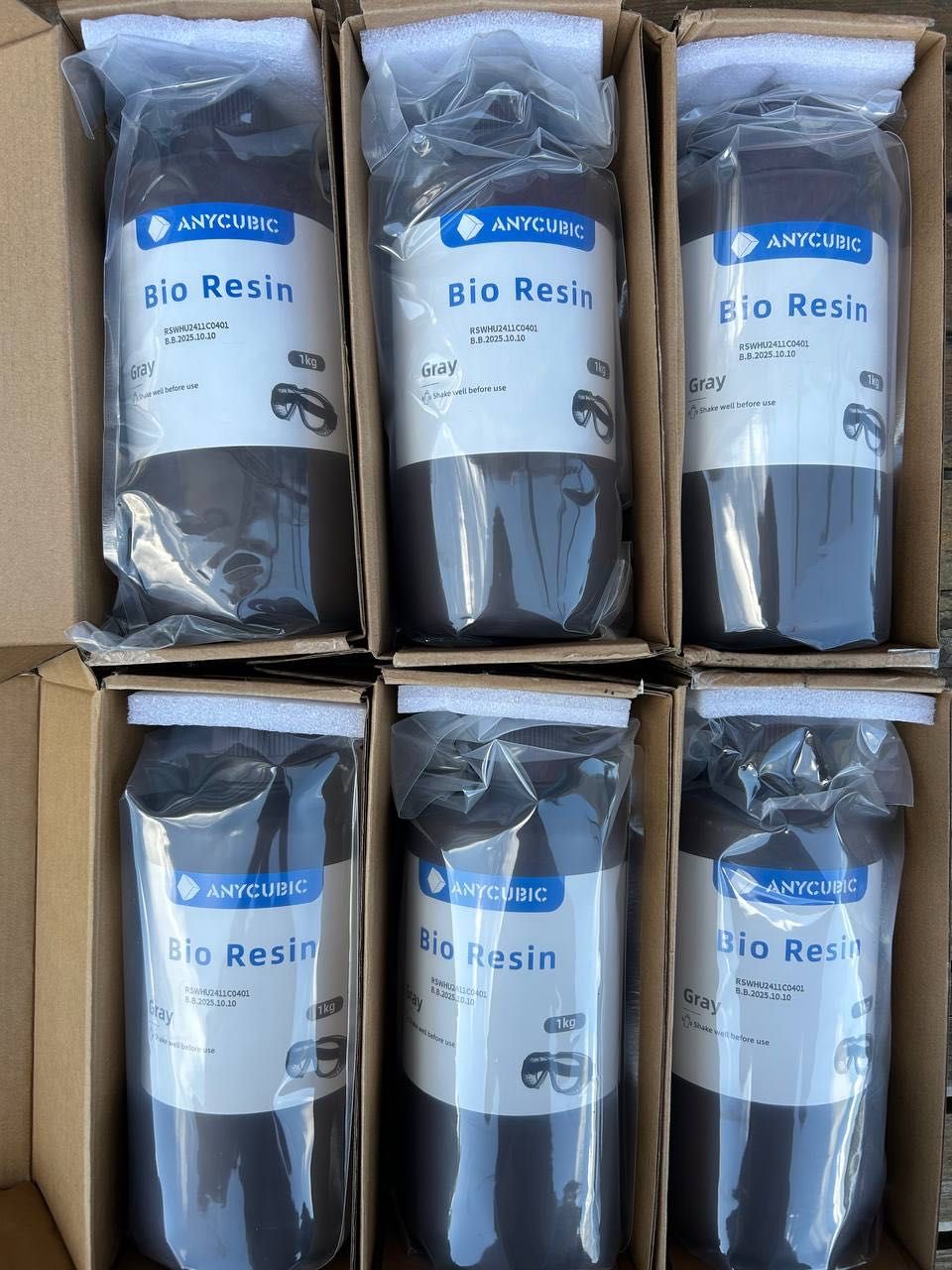 АКЦІЯ Anycubic Bio Resin Grey Сірий Серый - Мінімальний запах