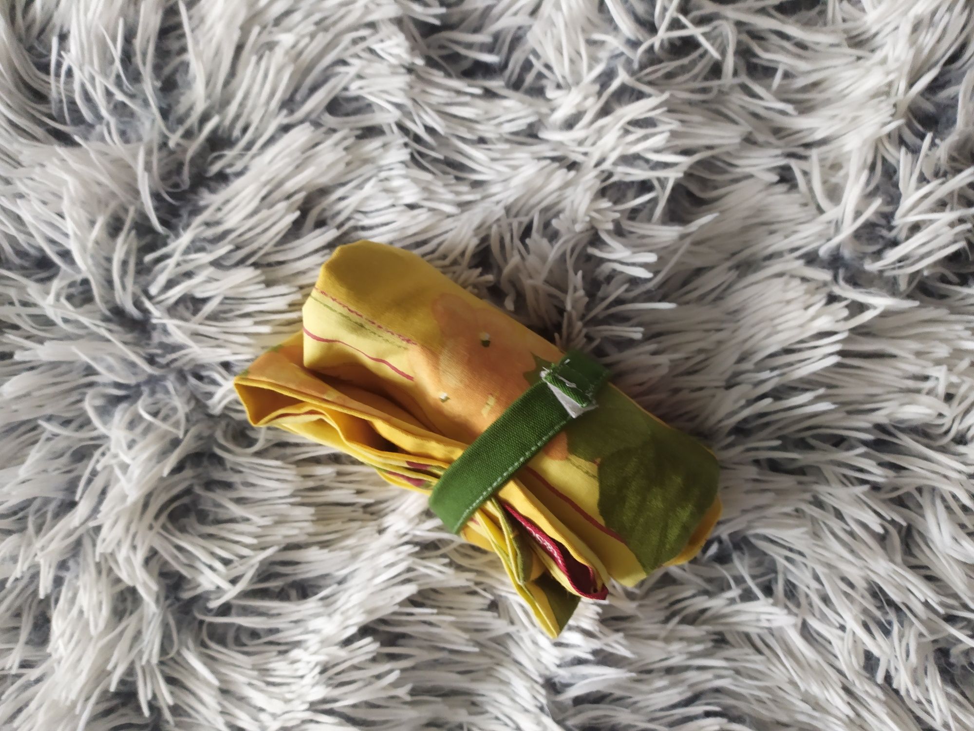 Torba na zakupy materiałowa składana handmade
