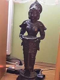 Mosiężna  Statua lampa świątynna Deepa Lakshmi