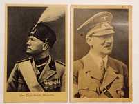 Militaria III Reich Postais Originais Hitler e Mussolini
