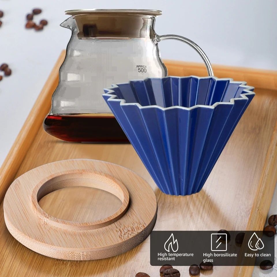 Zestaw CHEMEX do parzenia i filtrowania kawy przelewową metodą z 4 poz