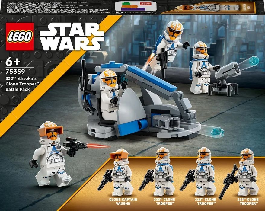 lego star wars zestaw bitewny z 332 oddziałem klonów ahsoki 75359