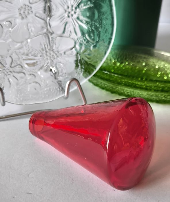 Wazon tzw." Kiwaczek" Leonardo piękne stare kolorowe szkło