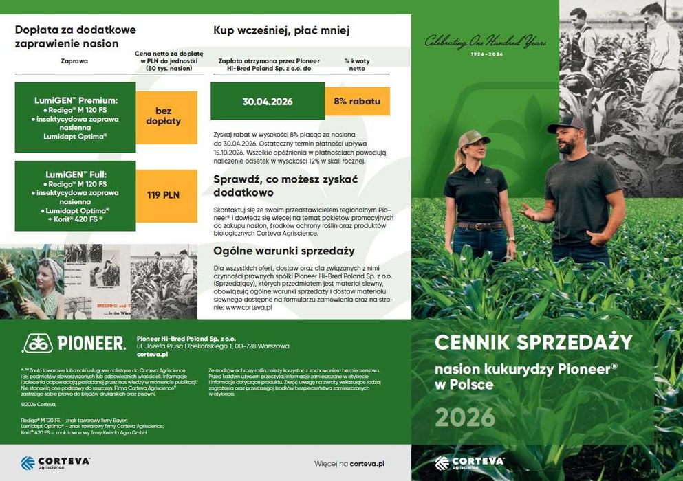 Dystrybutor PIONEER - kukurydza nasiona kukurydzy odmiana P9241
