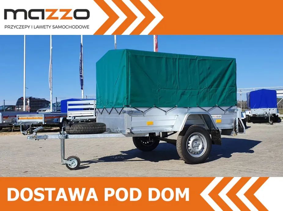 Rydwan Dostawa przyczepka 245x125x130 DMC750kg, stelaż i plandeka RESOR! SOLIDNA I MOCNA  Dostawa przyczepka 245x125x130 stelaż i plandeka RESOR! SOLIDNA I MOC