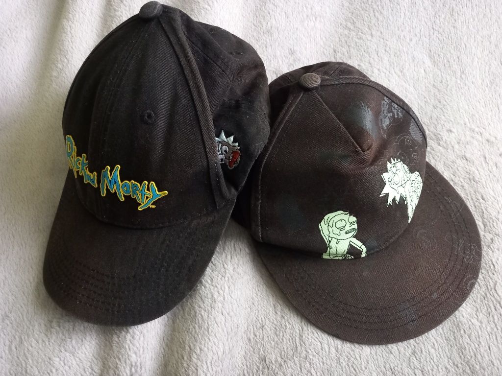 Dwie czapki z daszkiem Rick and Morty