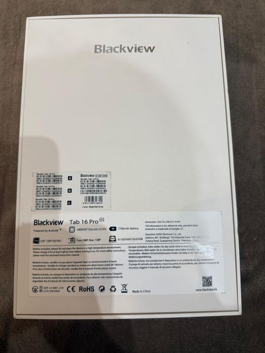 Blackview Tab 16 Pro 5G 16/256 ГБ новий планшет Android
