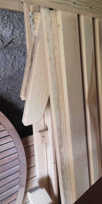 KOMPLET OGRODOWY składany 70X160 ławki z oparciami