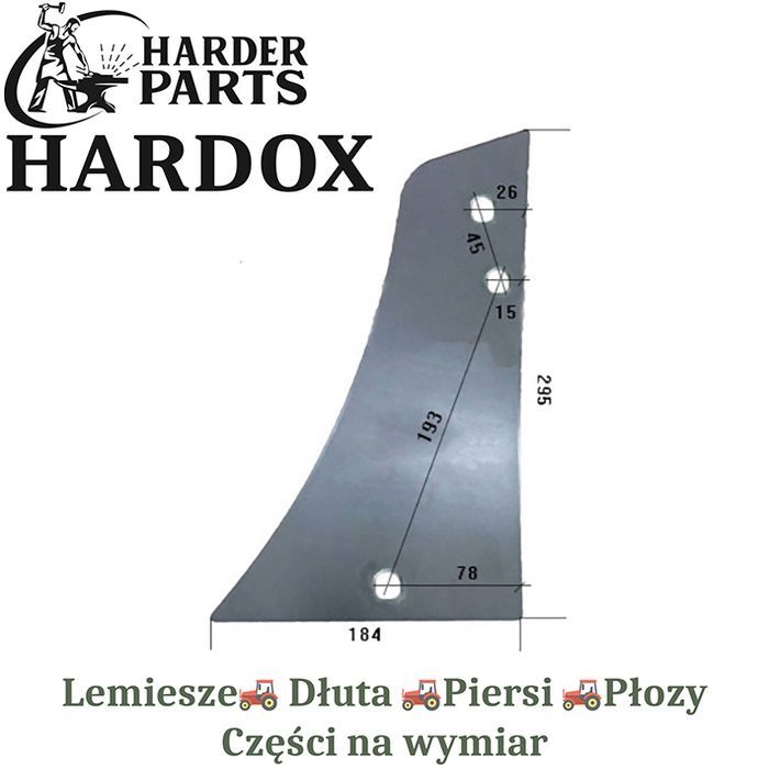 Pierś Rabewerk HARDOX VRP230O części do pługa 2X lepsze niż Borowe