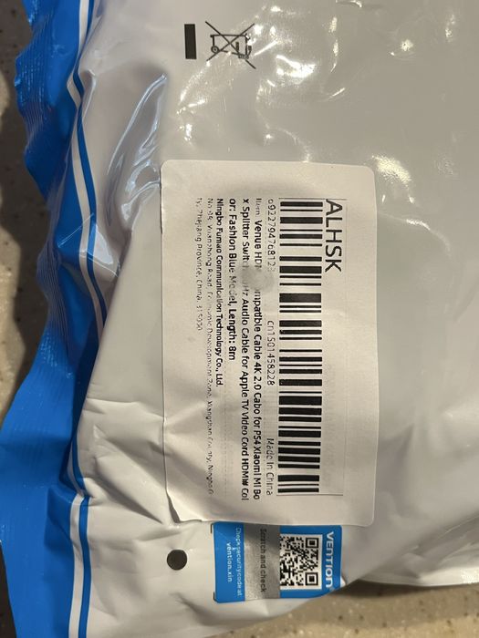 Кабель провод Vention Hdmi 2.0 4K 8m