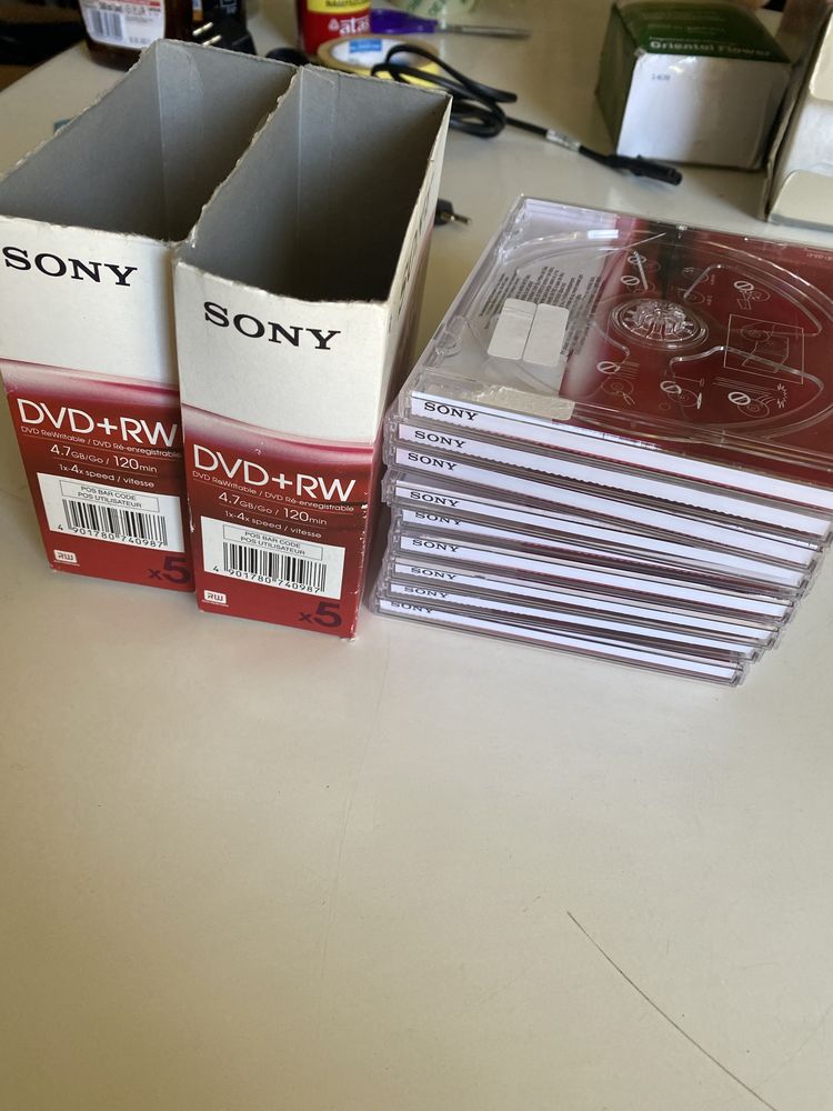 Pudełka na cd sony dvd +rw 9szt