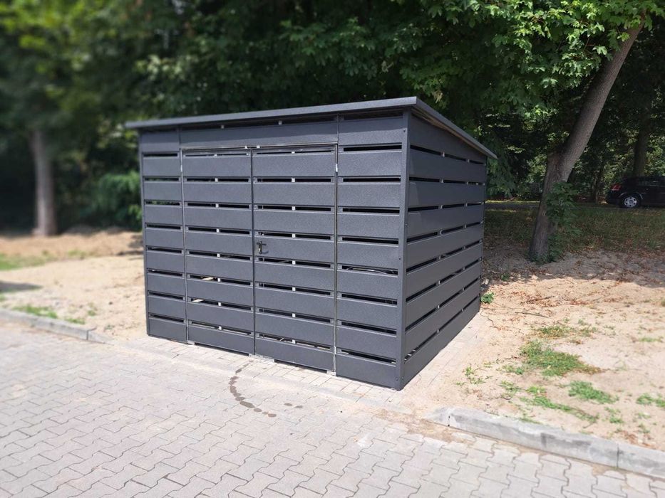 Wiata śmietnikowa panelowa 3x1