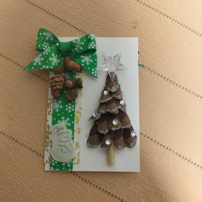 Kartka pocztówka Boże Narodzenie ręcznie robiona