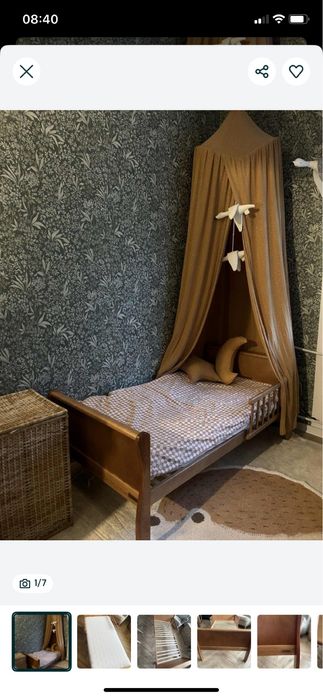 Lóżko lóżeczko woodies 140x70 z materacem