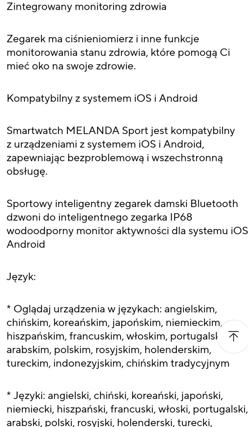 Zegarek Mevaden ip68 Android