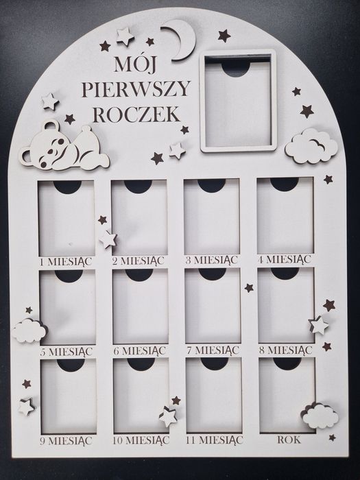 Ramka na zdjęcia zdjęcie mój pierwszy roczek imię dowolny napis