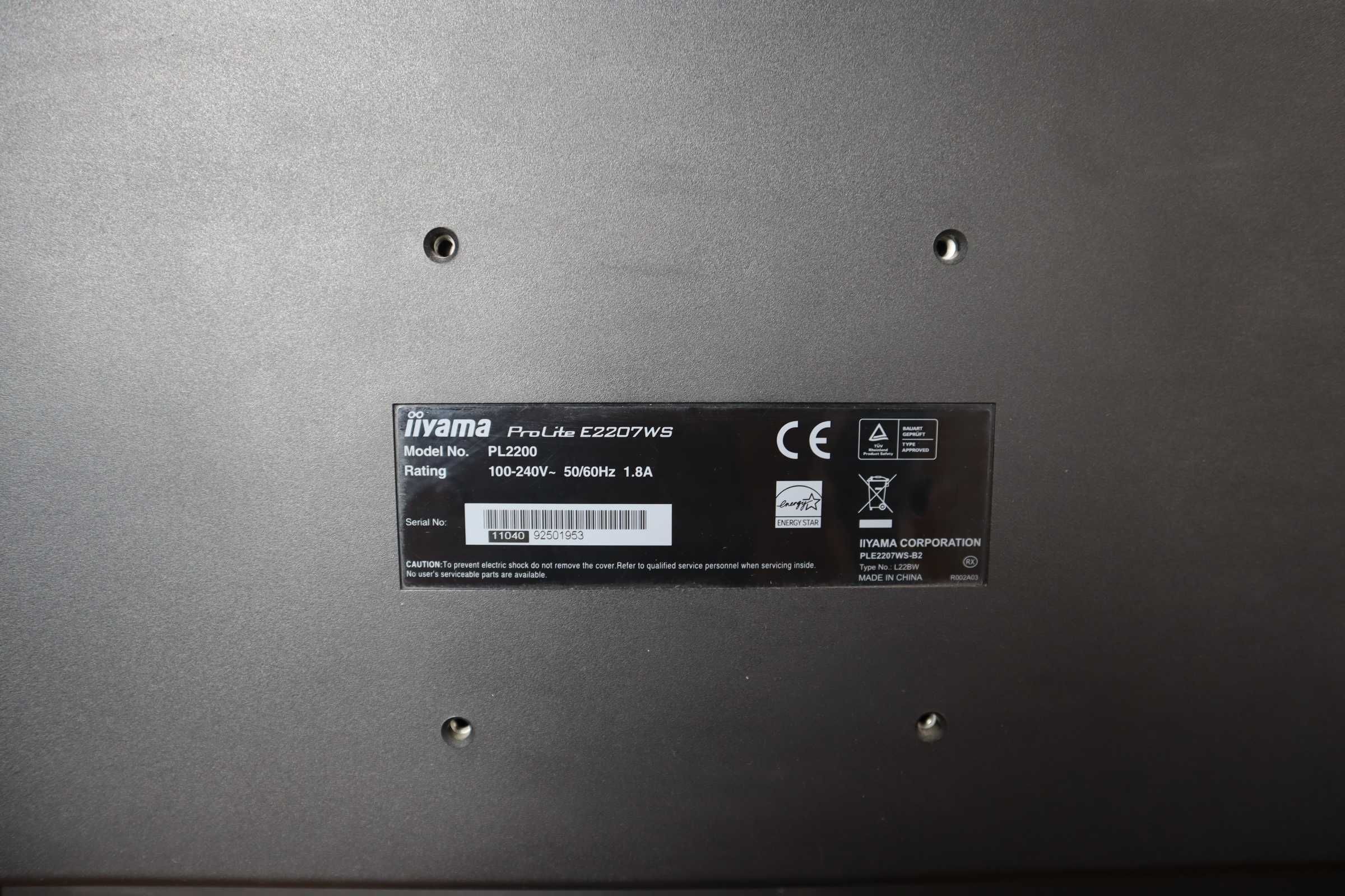 Monitor iiyama ProLite E2207WS