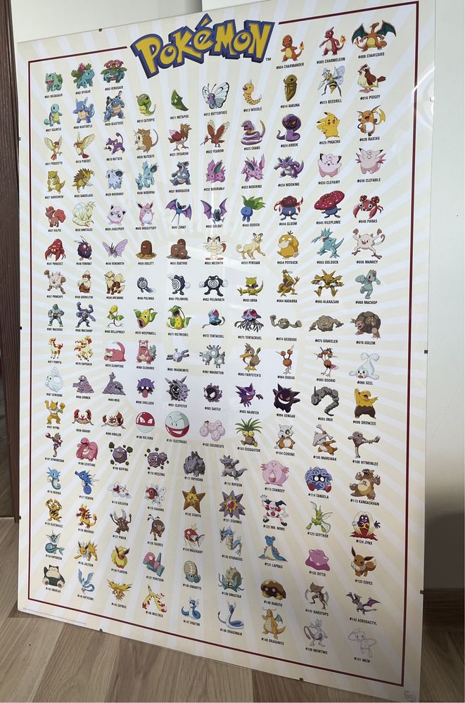 Plakat pokemon pokój dziecięcy dzieci pikachu