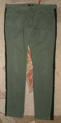 Spodnie materiałowe, zgniła zieleń rozmiar XL