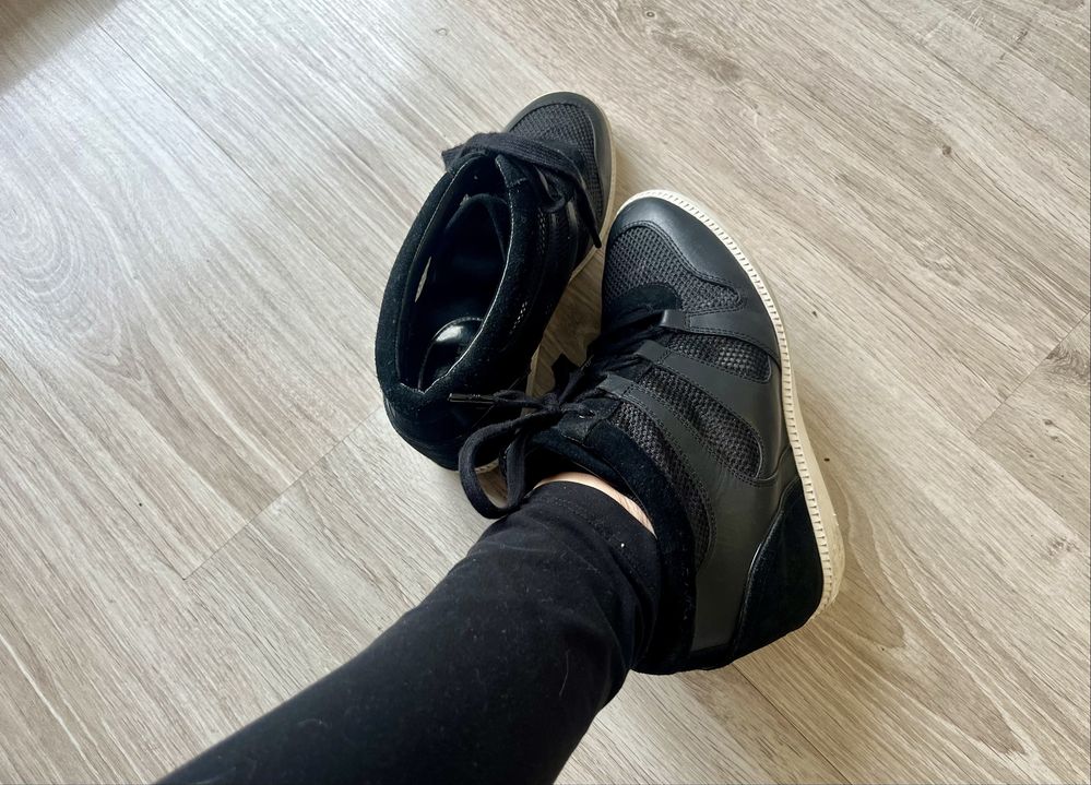 Michael Kors botki sneakersy na koturnie czarne 40