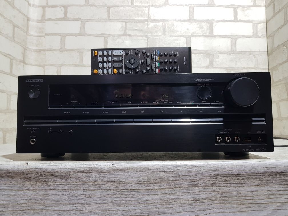 Пульт! 5.1 AV ресивер ONKYO HT-R558, *5x100 Вт, HDMI, ARC, USB, б/у з