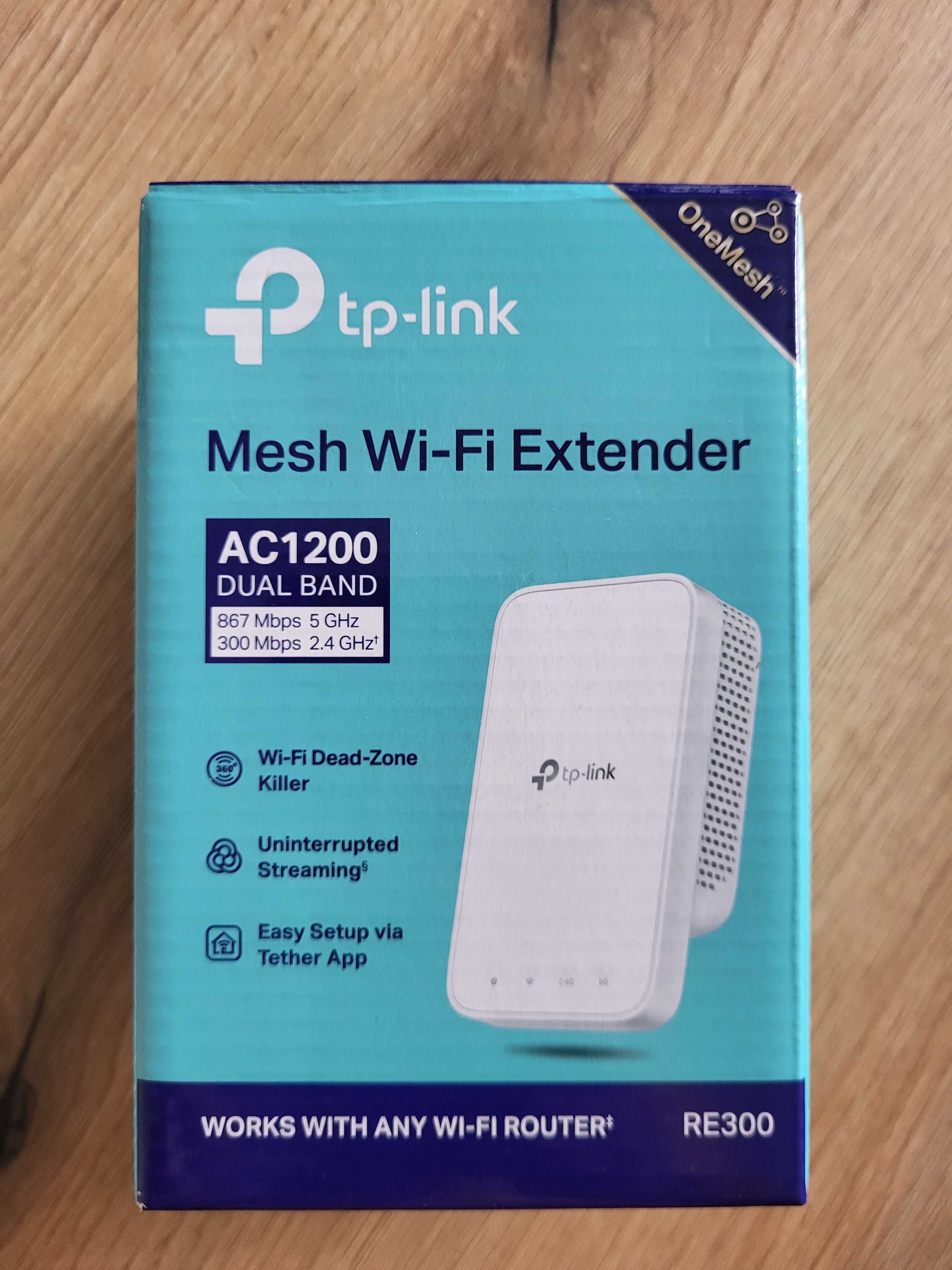 TP‑Link RE300 (AC1200) – wzmacniacz Wi‑Fi, stan idealny, OneMesh