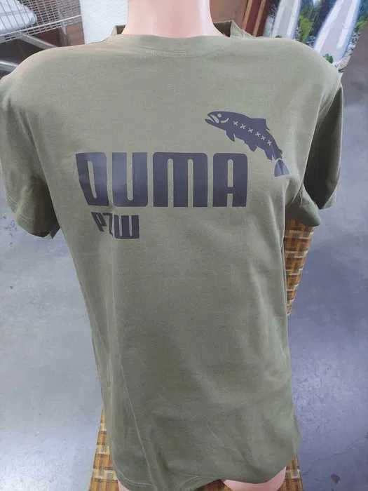 Koszulka wędkarska khaki oliwkowa Duma PZW ryba wędkowanie rozmiar M