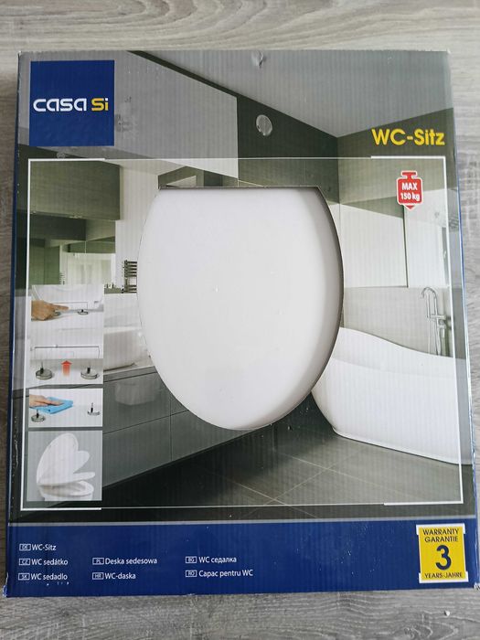NOWA Deska Sedesowa CASA Si Biała Wolne Opadanie Max 150 kg