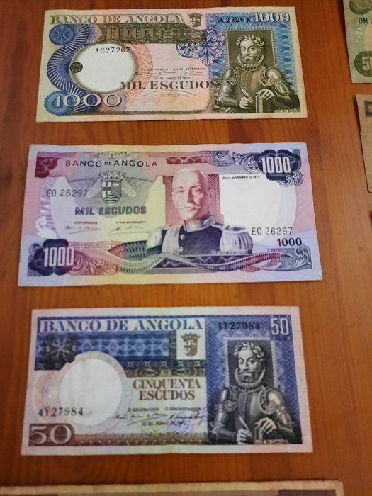 Notas de Angola ( colónia portuguesa) antigas