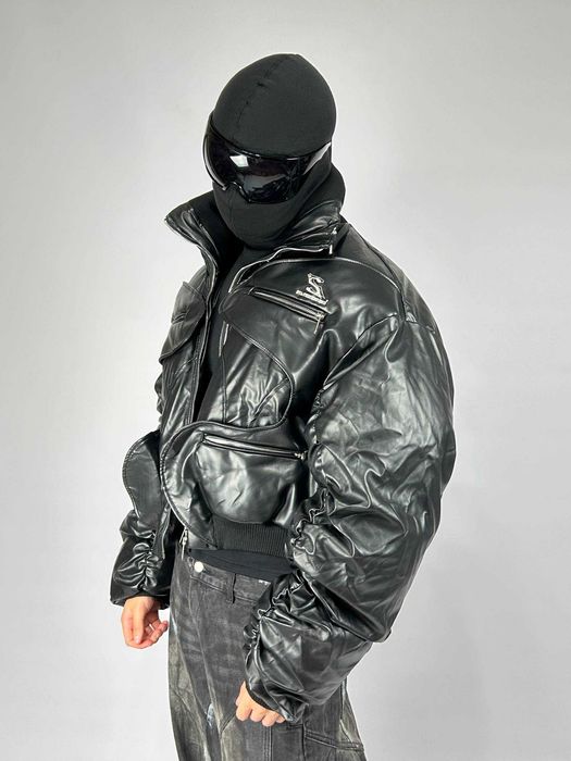 MA-1 бомбер черный дутый куртка курточка пуховик чорний зіпка opium