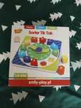 Drewniany sorter tik tak, zegar smily play