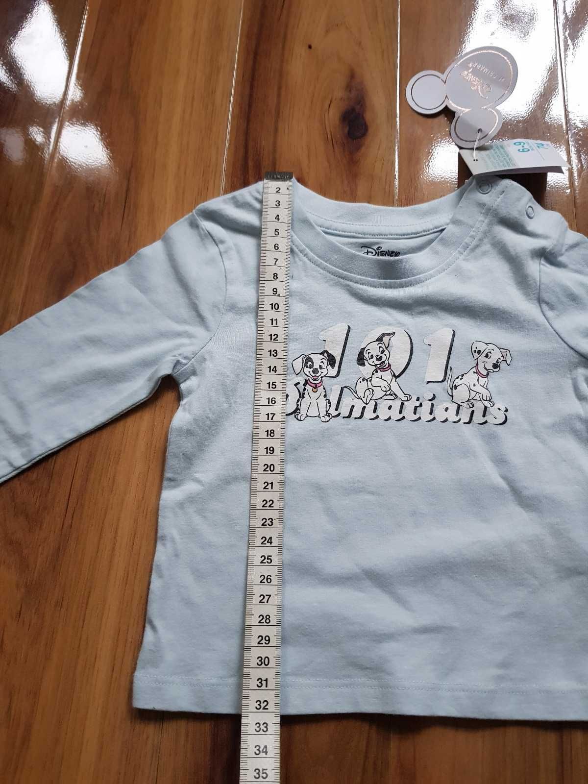 Disney Baby Primark bluzeczka 101 dalmatyńczyków  6-9 miesięcy 74 cm