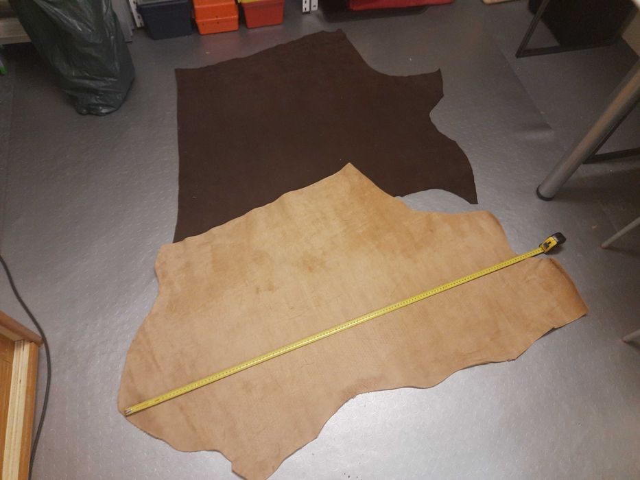 Lote de 2 Curtumes Couro pele genuina para marroquinaria e artesanato