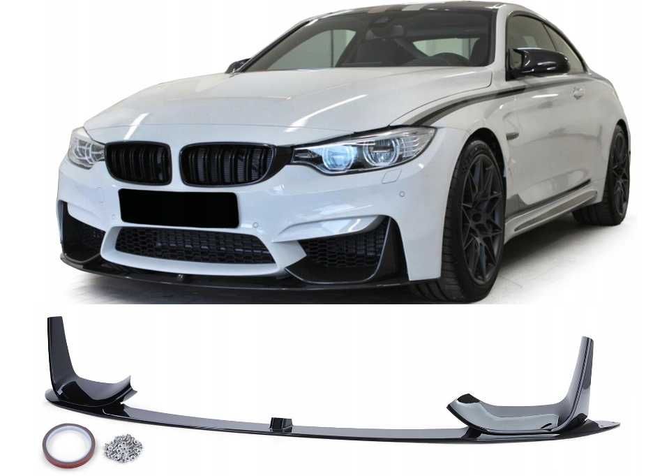 Dokładka zderzaka BMW M3 F80 F83 M4 F82 CZARNY POŁYSK / CARBON