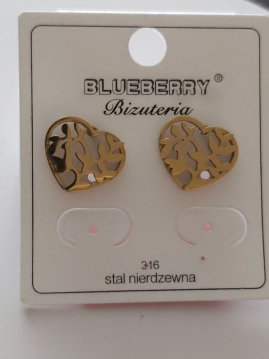 Kolczyki Blueberry 316L, nowe