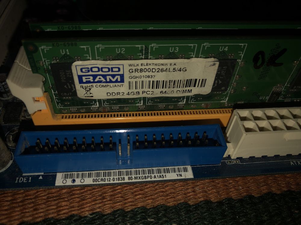 Комплект intel Q6600/mb/1gb ram