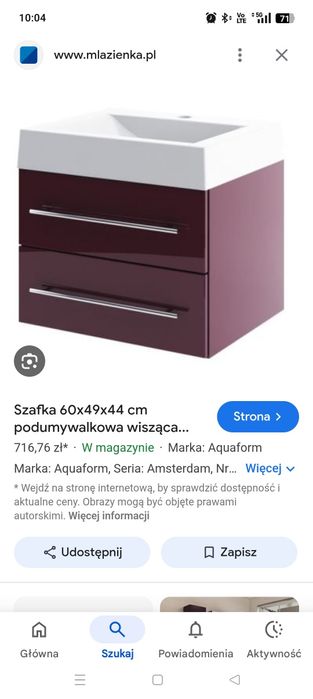 Szafka podumywalkowa Amsterdam