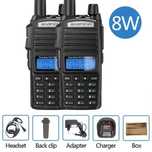 Baofeng X2 krótkofalówki UV82 8W Rozblokowany Skaner Policja,Straż