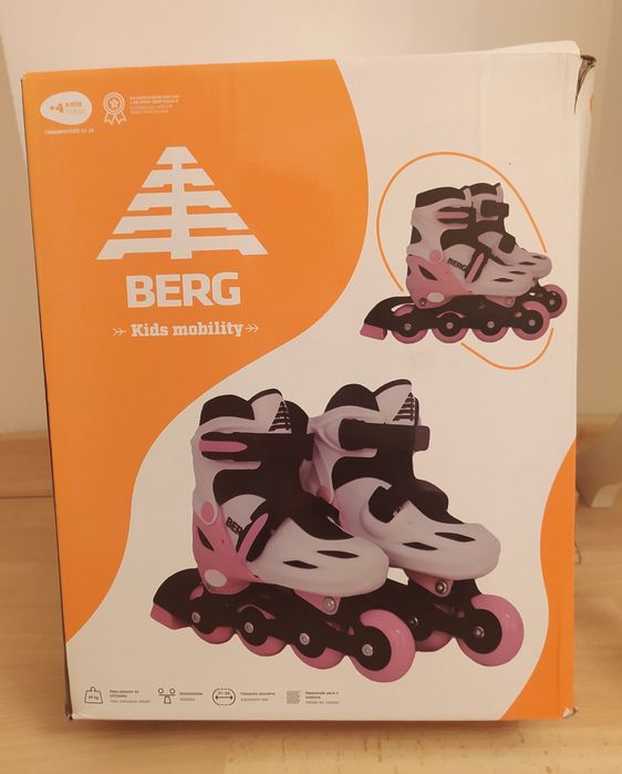 Patins em linha Berg ajustáveis tamanho 31 a 34 - Novo