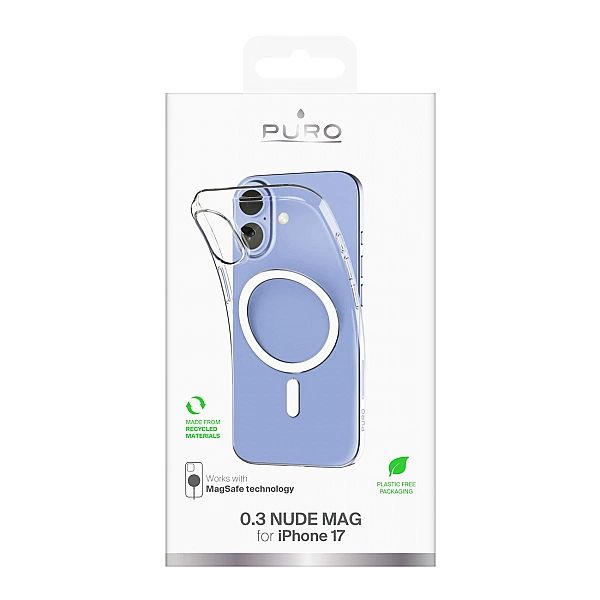 Etui Puro 0.3 MAG Ultra-Slim TPU kompatybilne z MagSafe na iPhone 17 -