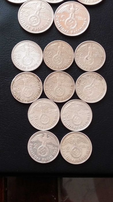 5 marek 2 marki 1934 , 1936 , 37 , 38 , 1939