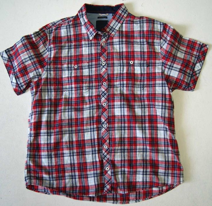 PIONEER roz.XL regular fit koszula męska w kratę jak nowa