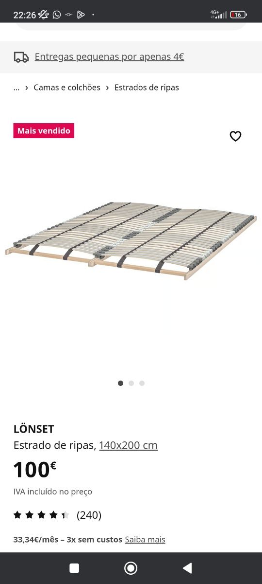 Cama verga 140x200