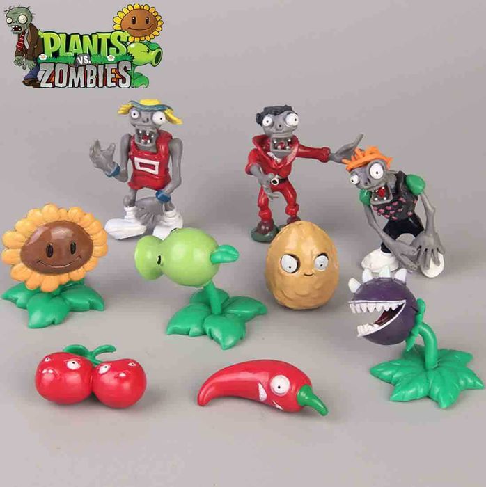 Набір фігурок 9 шт 7см рослини проти зомбі  Plants vs Zombies іграшка